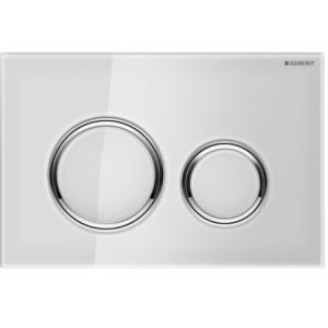 GEBERIT Sigma 21 White & Chrome Round Button Flush Plate